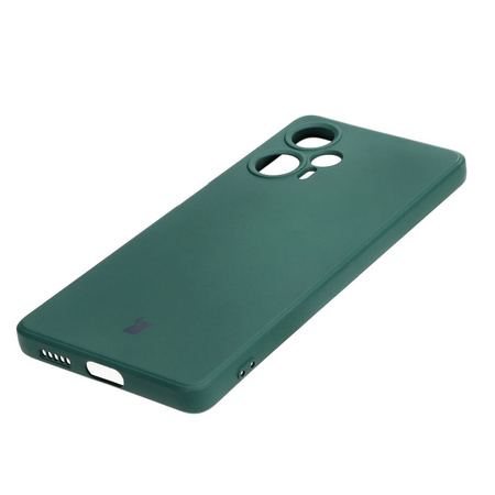 Etui Bizon Case Silicone Sq do Xiaomi Poco F5, ciemnozielone