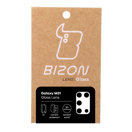 Szkło na aparat Bizon Glass Silk Lens dla Galaxy M31, 2 sztuki