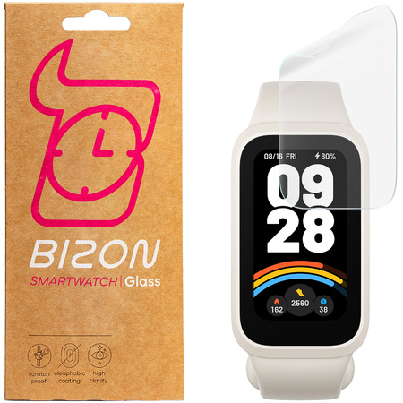 Folia hydrożelowa na ekran Bizon Glass Watch Hydrogel do Xiaomi Smart Band 9 Active / Redmi Band 3, 2 sztuki