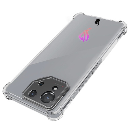 Etui + 2x folia Bizon Case Clear Pack do Asus ROG Phone 8, przezroczyste