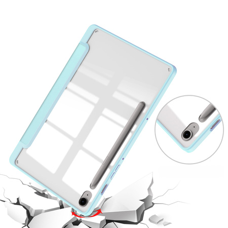 Etui Bizon Case Tab Clear Matt do Galaxy Tab S9 / S9 FE, błękitne