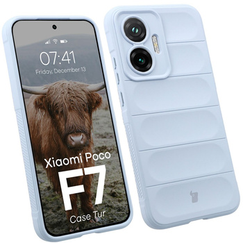 Pancerne etui Bizon Case Tur do Xiaomi POCO F7, jasnoniebieskie