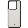 Etui Bizon Case Angelo do Xiaomi 14T, półprzezroczyste z czarną ramką
