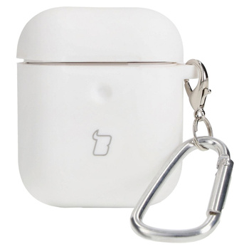 Etui Bizon Case Headphone Silicone do AirPods 1/2, białe