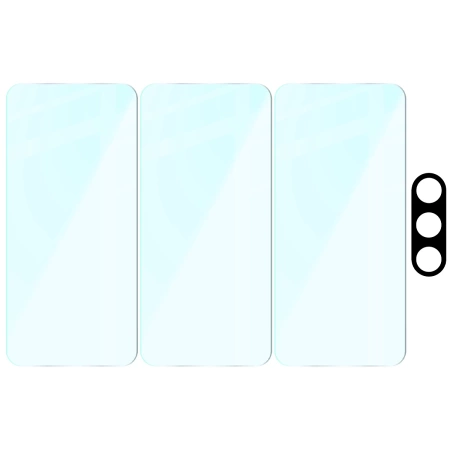 3x Szkło hartowane + szybka na aparat Bizon Glass Clear Pack do Galaxy S25 FE