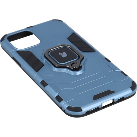 Etui Bizon Case Armor Ring do iPhone 11 Pro, niebieskie