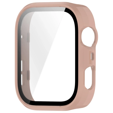 Etui ze szkłem do zegarka Bizon Case+Glass Watch do Huawei Watch Fit 4 Pro, różowe