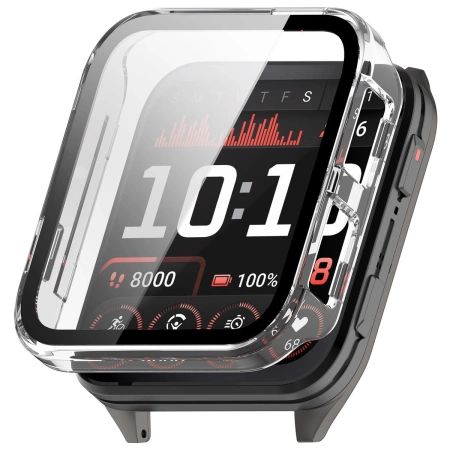 Etui ze szkłem do zegarka Bizon Case+Glass Watch do Garmin Venu X1, przezroczyste