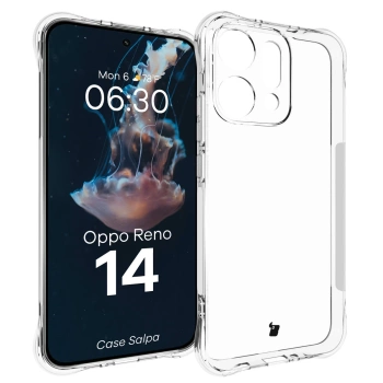 Elastyczne etui Bizon Case Salpa do Oppo Reno 14, przezroczyste