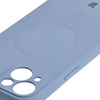 Etui silikonowe z pierścieniem magnetycznym Bizon Case Silicone Magnetic do iPhone 13, szare