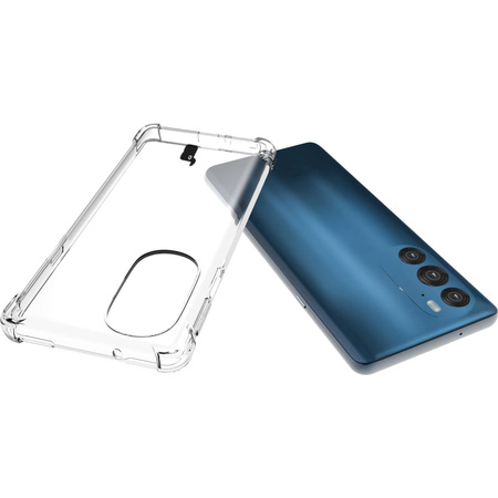 Etui + 2x szkło + obiektyw Bizon Case Clear Pack do Moto Edge 30 Pro, przezroczyste