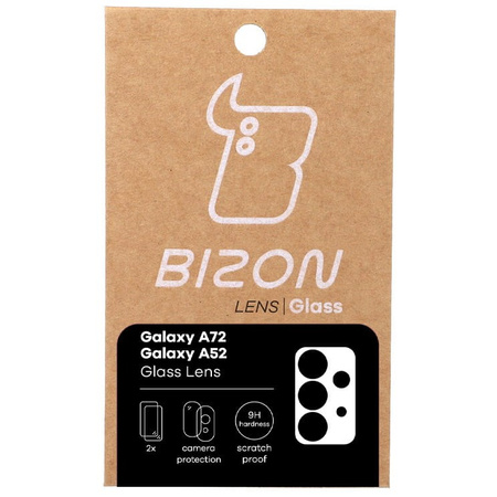 Szkło na aparat Bizon Glass Silk Lens dla Galaxy A52s 5G, A52 4G/5G, A72 4G/5G, 2 sztuki