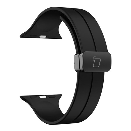 Silikonowy pasek Bizon Strap Watch Silicone L do Apple Watch 44/45/46/49 mm, czarny