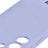 Silikonowe etui z pierścieniem magnetycznym Bizon Case Silicone Magnetic do Galaxy S25 / Galaxy S24, jasnofioletowe