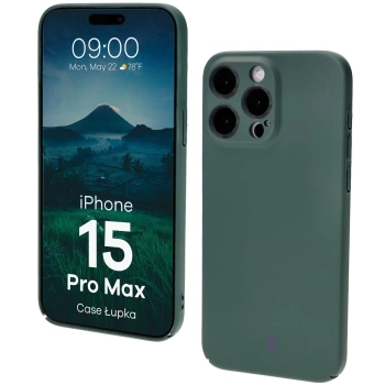 Etui Bizon Case Łupka do iPhone 15 Pro Max, zielone