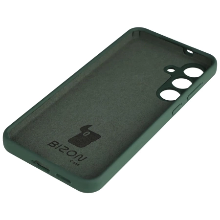 Silikonowe etui Bizon Soft Case do Galaxy S25 FE, ciemnozielone