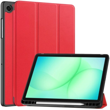 Etui z klapką Bizon Case Tab Lizard do Galaxy Tab A11 Plus / A9 Plus, czerwone