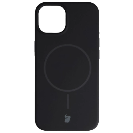 Silikonowe etui z pierścieniem magnetycznym Bizon Soft Case Magnetic do iPhone 14/13, czarne