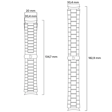 Pasek ze stali nierdzewnej Bizon Strap Watch Aura do Samsung Galaxy Watch 8 40 mm / 44 mm / 8 Classic 46 mm, różowozłoty