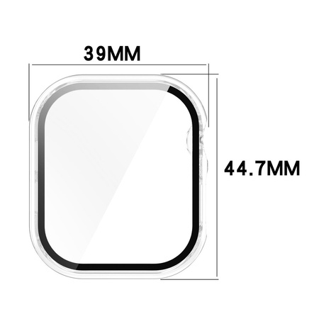 Etui ze szkłem do zegarka Bizon Case+Glass Watch do Apple Watch 11 / 10 42mm, przeźroczyste