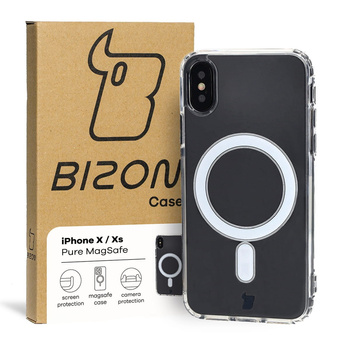 Etui Bizon Case Pure MagSafe do Apple iPhone X/Xs, przezroczyste
