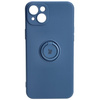 Etui Bizon Case Silicone Ring Sq do iPhone 15 Plus, granatowe