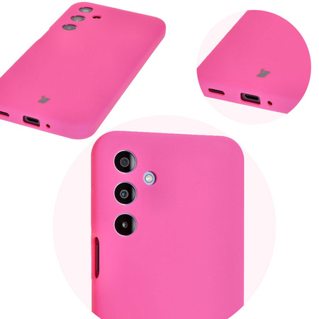 Silikonowe etui Bizon Soft Case do Galaxy M35 5G, neonowo-różowe