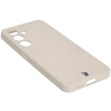 Silikonowe etui z pierścieniem magnetycznym Bizon Case Silicone Magnetic do Galaxy S25 / Galaxy S24, beżowe