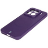 Silikonowe etui z pierścieniem magnetycznym Bizon Case Silicone Magnetic Sq do Xiaomi 15, śliwkowe