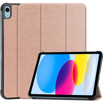 Etui Bizon Case Tab Croc do  iPad 11 / 10 gen. 2025 / 2022, różowozłote
