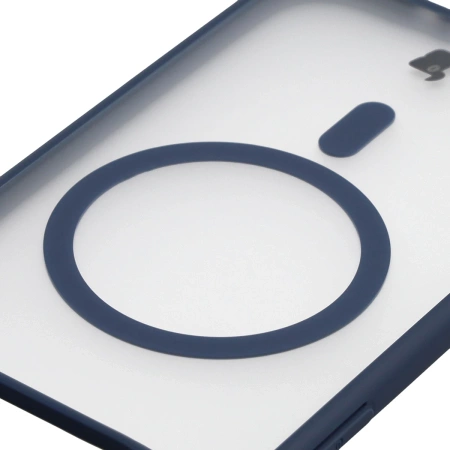 Etui z pierścieniem magnetycznym Bizon Case MatteO do iPhone Air, przydymione-granatowe