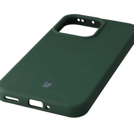 Silikonowe etui Bizon Soft Case do Oppo Reno 14, ciemnozielone