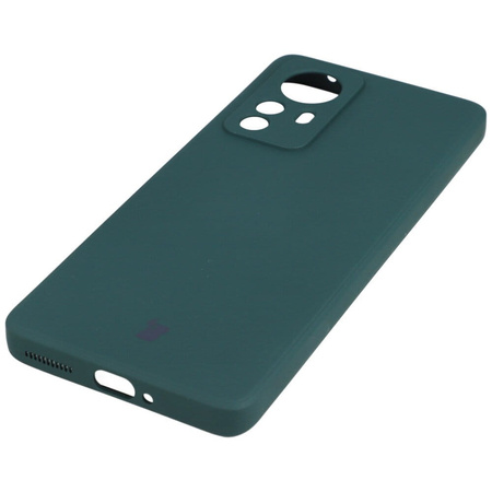 Etui Bizon Case Silicone do Xiaomi 12 Pro, ciemnozielone