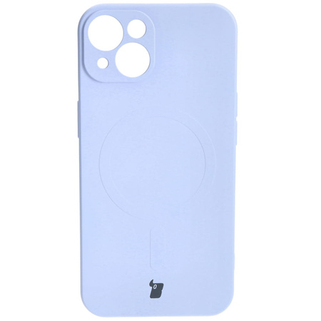 Etui silikonowe z pierścieniem magnetycznym Bizon Case Silicone Magnetic do iPhone 13, jasnofioletowe