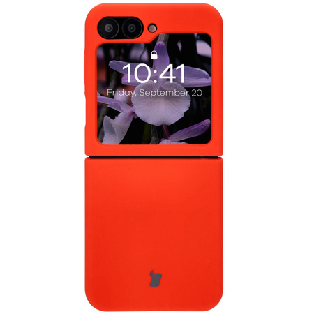 Silikonowe etui Bizon Soft Case do Galaxy Z Flip7 FE / Z Flip6, czerwone