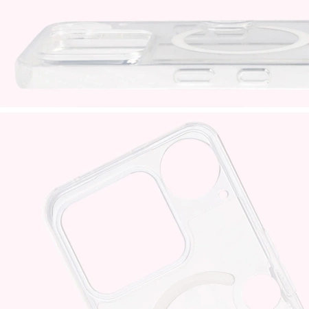 Etui z pierścieniem magnetycznym Bizon Case CrystalO do Nothing Phone (3), przezroczyste