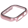 Etui ze szkłem do zegarka Bizon Case+Glass Watch do Apple Watch 11 / 10 42mm, jasnoróżowe