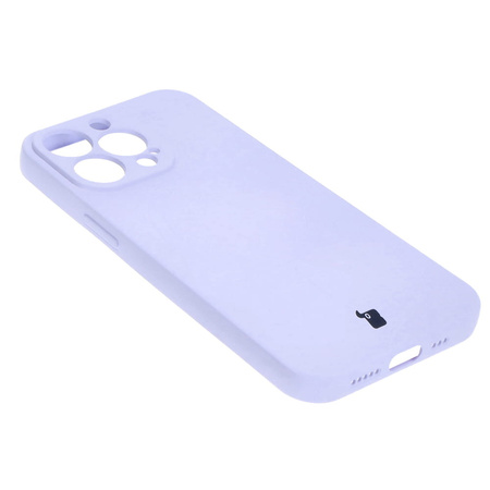 Etui silikonowe z pierścieniem magnetycznym Bizon Case Silicone Magnetic do iPhone 13 Pro, jasnofioletowe