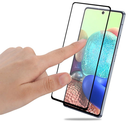 Szkło hartowane Bizon Glass Edge - 2 sztuki + ochrona na obiektyw, Galaxy A51, czarne