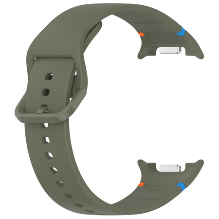 Silikonowy pasek Bizon Strap Watch Silicone G do Galaxy Watch 8 40 mm / 44 mm / 8 Classic 46 mm, ciemnozielony