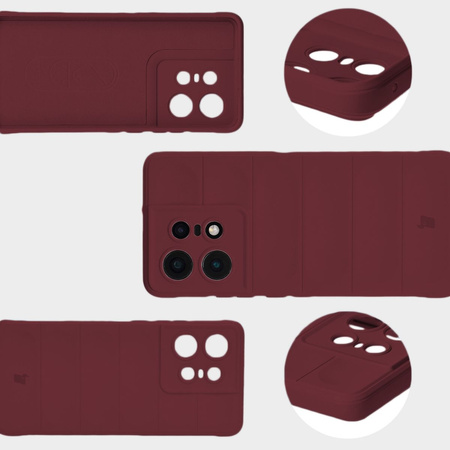 Pancerne etui Bizon Case Tur do Motorola Edge 50 Pro, burgundowe