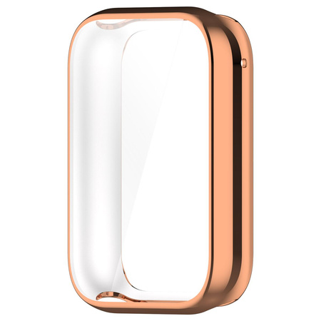 Etui z osłoną ekranu Bizon Case Watch Felipe do Xiaomi Mi Smart Band 9 Pro, różowozłote