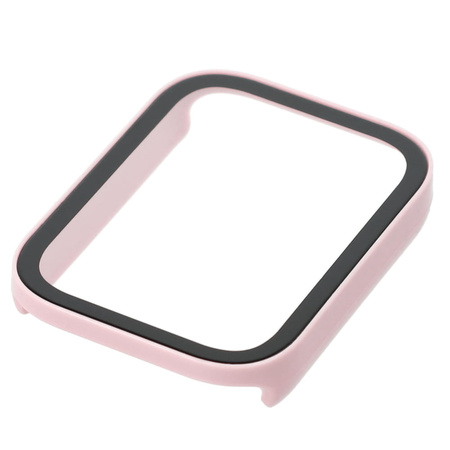Etui Bizon Case+Glass Watch do Xiaomi Smart Band 8 Pro, różowe