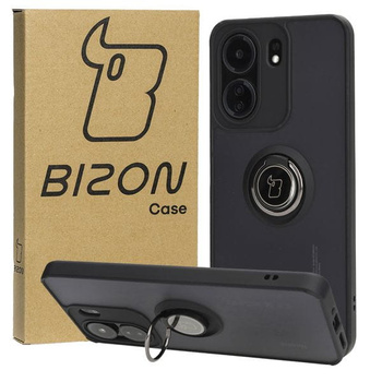 Etui Bizon Case Hybrid Ring do Xiaomi Redmi 13C / Poco C65, czarne