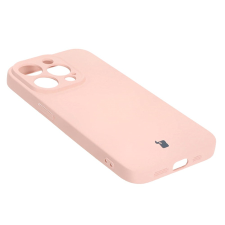 Etui Bizon Case Silicone do Apple iPhone 15 Pro, jasnoróżowe