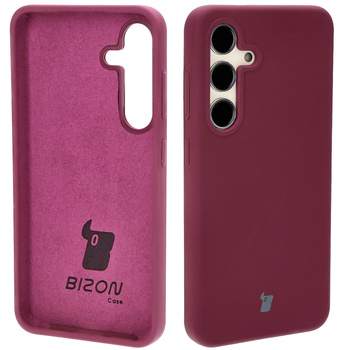 Silikonowe etui Bizon Soft Case do Galaxy S24, ciemnofioletowe