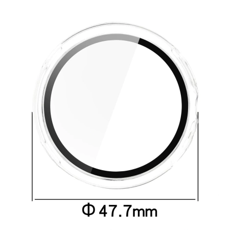 Etui ze szkłem do zegarka Bizon Case+Glass Watch do Google Pixel Watch 4 45 mm, przezroczyste