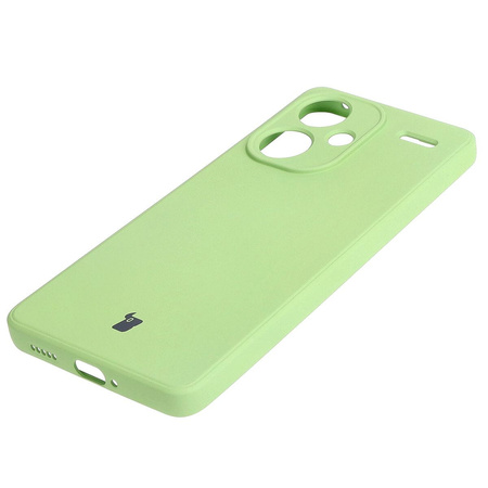 Etui Bizon Case Silicone Sq do Xiaomi Redmi Note 13 Pro+ 5G, jasnozielone