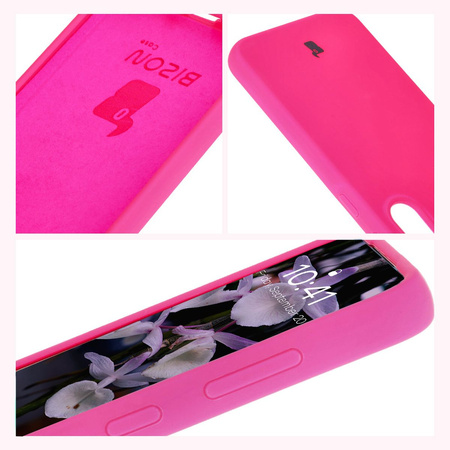 Silikonowe etui Bizon Soft Case do Galaxy S23, neonowo-różowe