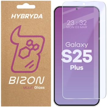 Elastyczne szkło hybrydowe Bizon Glass Mule do Galaxy S25 Plus